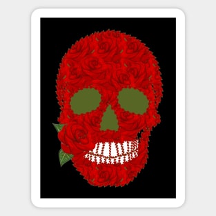 Rose Skull Sticker